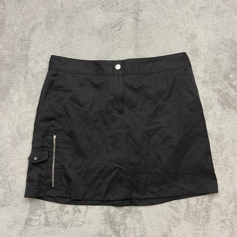 Izod XFG Golf Skort Black Performance Athletic Skirt Women 34" Waist Cargo Style